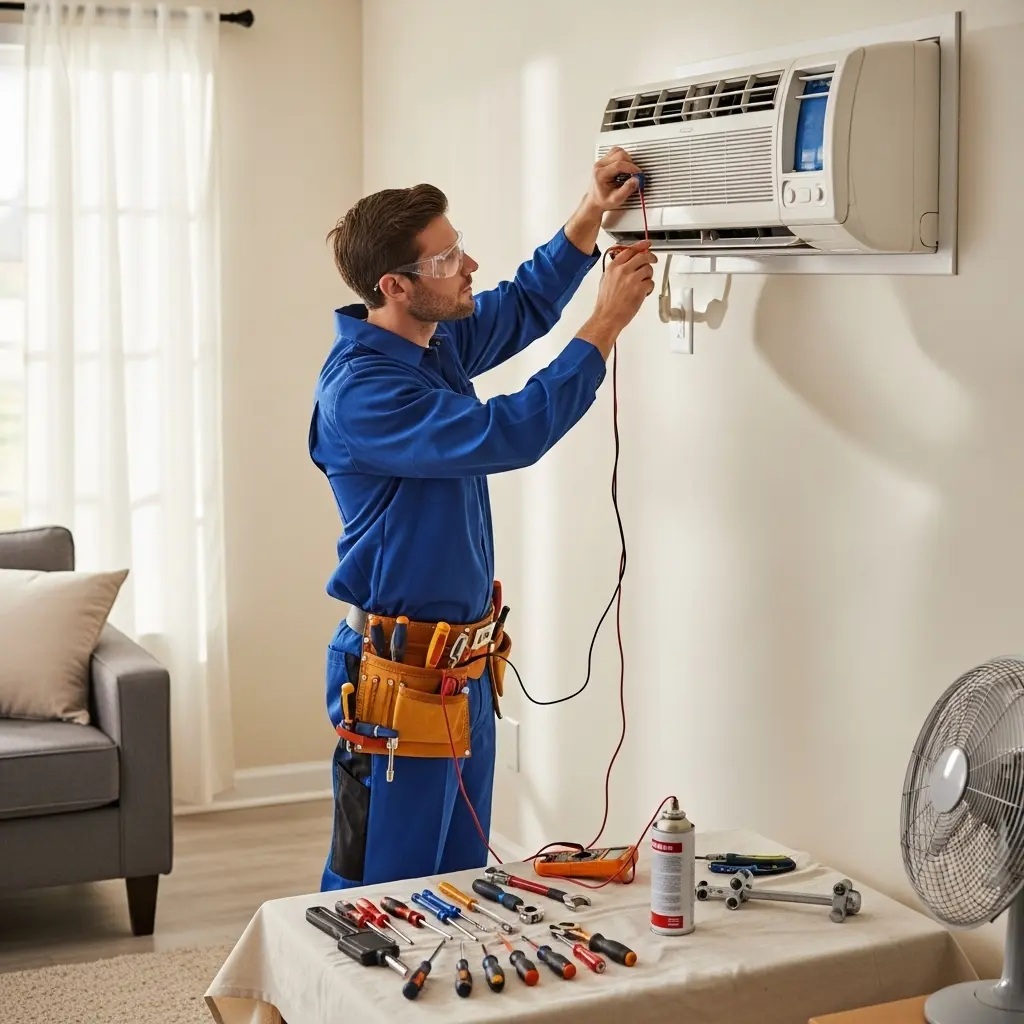 Kızılcahamam Electrolux Electrolux klima gaz dolumu ve bakım – Enerji verimliliği artırıldı. - Teknik servis örneği